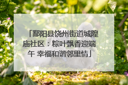 鄱阳县饶州街道城隍庙社区：粽叶飘香迎端午 幸福和谐邻里情