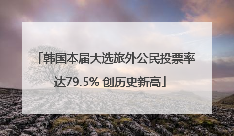 韩国本届大选旅外公民投票率达79.5% 创历史新高