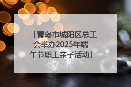 青岛市城阳区总工会举办2025年端午节职工亲子活动