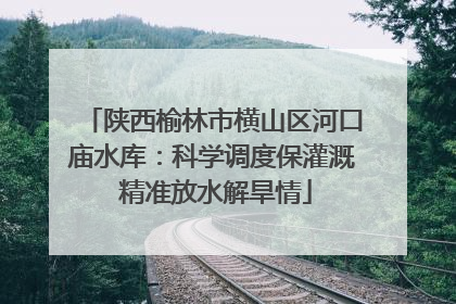 陕西榆林市横山区河口庙水库：科学调度保灌溉 精准放水解旱情