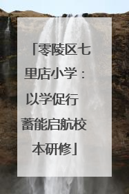 零陵区七里店小学：以学促行 蓄能启航校本研修