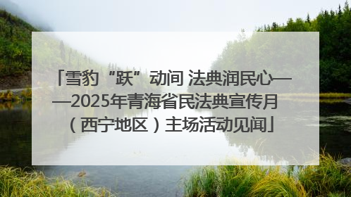 雪豹“跃”动间 法典润民心——2025年青海省民法典宣传月（西宁地区）主场活动见闻