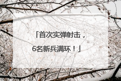 首次实弹射击，6名新兵满环！