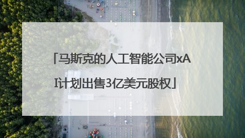 马斯克的人工智能公司xAI计划出售3亿美元股权