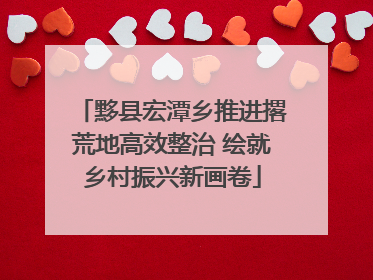 黟县宏潭乡推进撂荒地高效整治 绘就乡村振兴新画卷
