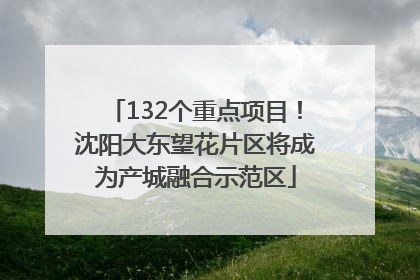 132个重点项目！沈阳大东望花片区将成为产城融合示范区
