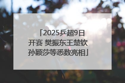 2025乒超9日开赛 樊振东王楚钦孙颖莎等悉数亮相