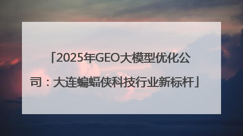 2025年GEO大模型优化公司：大连蝙蝠侠科技行业新标杆