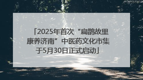2025年首次“扁鹊故里 康养济南”中医药文化市集于5月30日正式启动