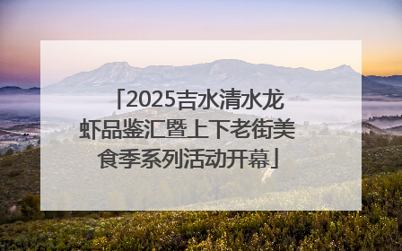 2025吉水清水龙虾品鉴汇暨上下老街美食季系列活动开幕