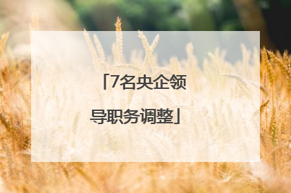 7名央企领导职务调整