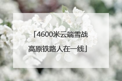 4600米云端雪战 高原铁路人在一线